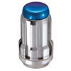 Chrome Tuner Style Spline Drive Lug Nut Kit w/Blue Caps 1/2" x 20 Thread Size - image 3