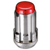 Chrome Tuner Style Spline Drive Lug Nut Kit w/Red Caps 1/2" x 20 Thread Size - image 3