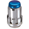 Chrome Tuner Style Spline Drive Lug Nut Kit w/Blue Caps M12 x 1.25 Thread Size - image 2