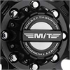 Black Sidebiter Lock Center Cap for 8 Lug Wheels - image 1