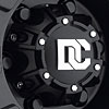 Black Pop-Top Center Cap Plastic Bolt On Closed - image 1