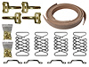 Vintage Hot Rod Hood Strap Kit, Solid Brass
