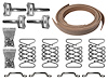 Vintage Hot Rod Hood Strap Kit, Stainless Steel
