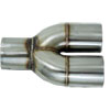 Garage Parts Y-Pipe 4 in. In/Out 13 in. Length T409 Stainless Steel - image 1