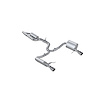 S4618304 Cat-Back Exhaust System 3 in., 2.5 in. Dual Split Rear Exit, For 2017-2019 Volkswagen Golf - image 1