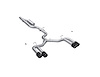 S46203CF Cat-Back Exhaust System 3 in., Dual Split Quad Rear Exit, Valve Delete, Carbon Fiber For 2024-2022 Audi S3