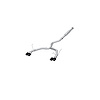 S48083CF Cat-Back Exhaust System 3 in., Dual Split Rear Exit, Quad Outlet, Race Version, Carbon Fiber Fits Select Subaru WRX