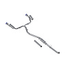 S49033BE Cat-Back Exhaust System 3 in., 2.5 in. Dual Split Rear Exit, Burnt End Fits Select Acura Integra, Honda Civic