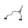 S50043CF Cat-Back Exhaust System 3 in., Dual Split Rear Exit, Carbon Fiber Tips Fits Select GM 2500, 3500 Trucks and Vans - image 1
