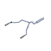 S5223304 Cat-Back Exhaust System 3 in., 2.5 in. Dual Split Rear Exit,  Fits Select Ford Ranger - image 1