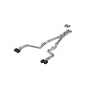 S71143CF Cat-Back Exhaust System 3 in., Dual Rear Exit, Race Version, Quad Tips, Carbon Fiber For 2016-2022 Dodge Challenger - image 1