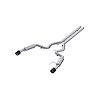 S72533CF Cat-Back Exhaust System 3 in., Dual Split Rear Exit, Race Version, Carbon Fiber Fits Select Ford Mustang - image 1