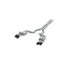S72553CF Cat-Back Exhaust System 3 in., Quad Rear Exit, Active Exhaust, Carbon Fiber Fits Select Ford Mustang - image 1
