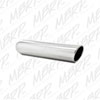 Garage Parts Exhaust Tip 2.5 in. Inlet 3.5 in. Outside Dia. 16 in. Length Angled Cut Rolled Edge Weld On T304 Stainless Steel - image 1