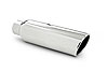 Garage Parts Exhaust Tip 2.25 in. Inlet 4 in. Outside Dia. 12 in. Length Angled Cut Rolled Edge Weld On T304 Stainless Steel - image 1