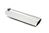 Garage Parts; Exhaust Tip; 2.25 in. Inlet; 3.5 in. Outside Dia.; 16 in. Length; Angled Cut Rolled Ed - image 1