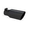 T5157BLK Exhaust Tip Angled Rolled End 4 in. OD. 2.75 in. Inlet Black} - image 1