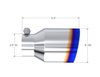 T5176BE Exhaust Tip 2.5 in. Inlet Burnt End - image 3