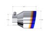 T5184BE Exhaust Tip 3 in. Inlet Burnt End Stainless Steel - image 2