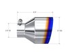 T5190BE Exhaust Tip Single Wall 5 in. OD. 2.5 in. Inlet Burnt End - image 2