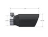 T5196BLK Exhaust Tip 4.5 in. OD 3.2 in. Inlet 10 in. in Length Black - image 2