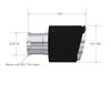 T5197CF Exhaust Tip 5 in. OD, 3.03 in. Inlet, 7.8 in. in Length, Carbon Fiber Fits Select Dodge Charger, Durango - image 3