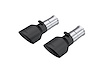 T5204BLK Exhaust Tip Set Angle Cut Dual Wall 5 in. OD., Black Fits Select Ram 1500 - image 1