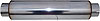 Universal Perforated Core Oval Muffler Inlet/Outlet: 3" Offset/Offset - image 1