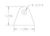 4130 1/8 THK 5/16 HOLE 7/8 HT STRAIGHT CHASSIS TAB - QTY 4 - image 1