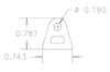 4130 1/16in THK - .190in HOLE - 7/8 HT STRAIGHT MINI CHASSIS TAB - QTY 4 - image 1