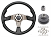 Race Steering Wheel 350mm/13.780 in. Diameter W/Quick Release Kit - image 1