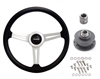 RETRO Steering Wheel 360mm/14.170 in. Diameter W/Quick Release Kit - image 1