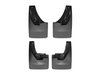 NO DRILL MUDFLAPS BLACK DODGE RAM TRUCK 1500 2009-2014 WITH FENDER FLARES; A PLASTIC ROCK CHIP TRIM - image 3
