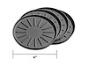 4" Round Coaster Set - Black - image 1