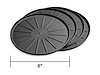 6" Round Coaster Set - Black - image 1