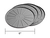 6" Round Coaster Set - Grey - image 1