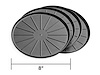 8" Round Coaster Set - Black - image 1