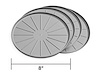 8" Round Coaster Set - Grey - image 1