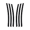 103V01 Side Fender Gill Decals, 2010-2013 Chevy Camaro, Gloss Black - image 1