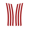 103V02 Side Fender Gill Decals, 2010-2013 Chevy Camaro, Gloss Red - image 1