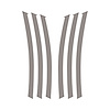 103V04 Side Fender Gill Decals, 2010-2013 Chevy Camaro, Gloss Silver - image 1