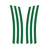 103V09 Side Fender Gill Decals, 2010-2013 Chevy Camaro, Gloss Green - image 1
