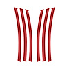 103V21 Side Fender Gill Decals, 2010-2013 Chevy Camaro, Matte Red - image 1
