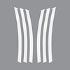 103V22 Side Fender Gill Decals, 2010-2013 Chevy Camaro, Matte White - image 1