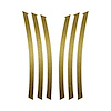 103V59 Side Fender Gill Decals, 2010-2013 Chevy Camaro, Metallic Gold