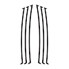 104V01 Side Vent Vinyl Inlay Decals, 2010-2023 Chevy Camaro, Gloss Black - image 1