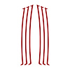 104V02 Side Vent Vinyl Inlay Decals, 2010-2023 Chevy Camaro, Gloss Red - image 1