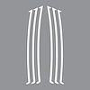 104V03 Side Vent Vinyl Inlay Decals, 2010-2023 Chevy Camaro, Gloss White - image 1