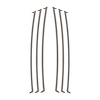 104V04 Side Vent Vinyl Inlay Decals, 2010-2023 Chevy Camaro, Gloss Silver - image 1