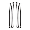 104V20 Side Vent Vinyl Inlay Decals, 2010-2023 Chevy Camaro, Matte Black - image 1